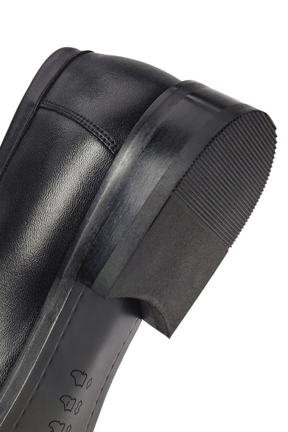 Erkek Siyah Deri Klasik Loafer