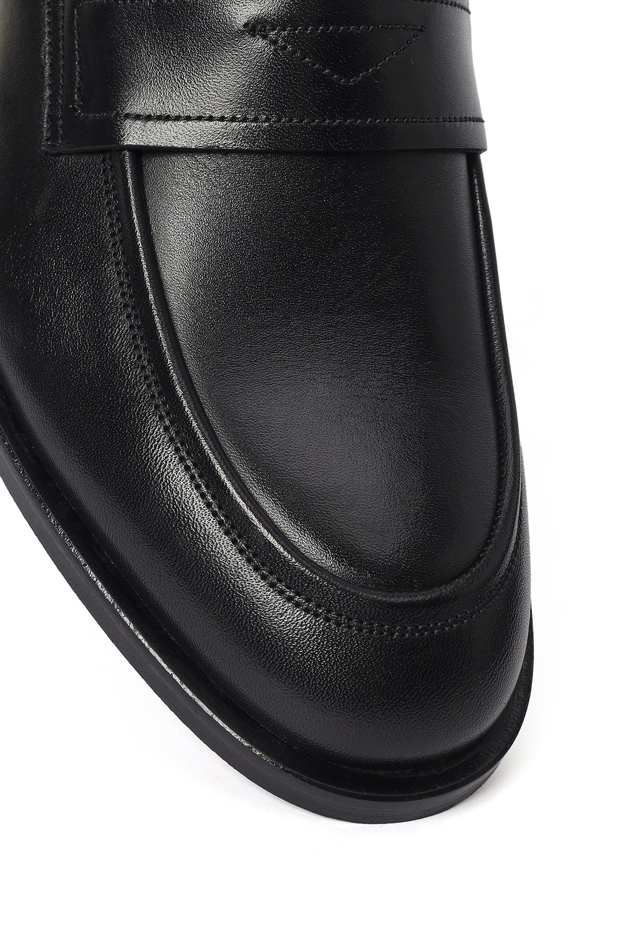 Erkek Siyah Deri Klasik Loafer