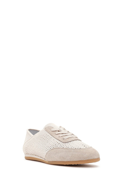 Kadın Bej Bağcıklı Deri Sneaker