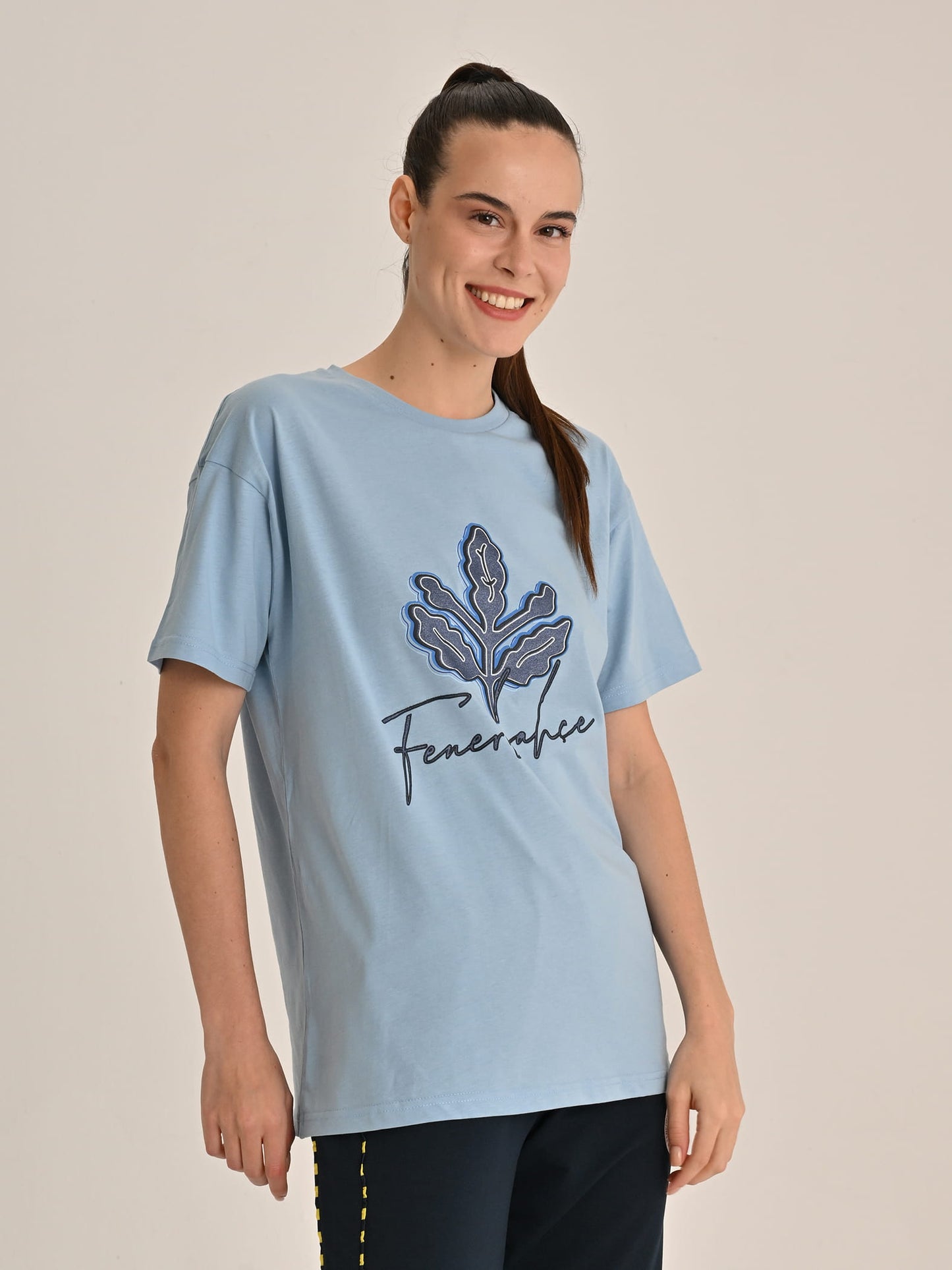 Fenerbahçe Mavi Trend Palamut Kadın Tshirt
