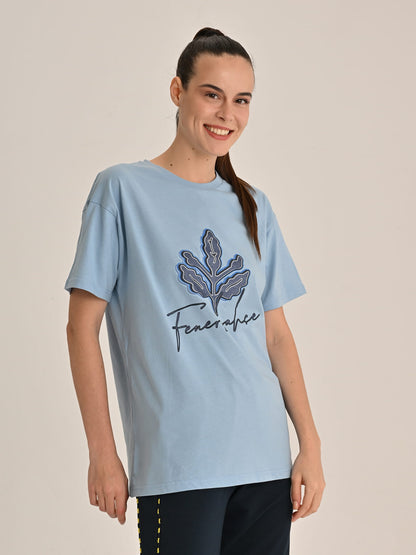 Fenerbahçe Mavi Trend Palamut Kadın Tshirt