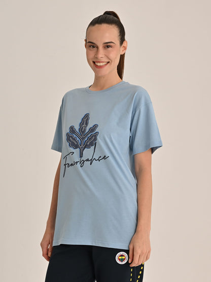 Fenerbahçe Mavi Trend Palamut Kadın Tshirt