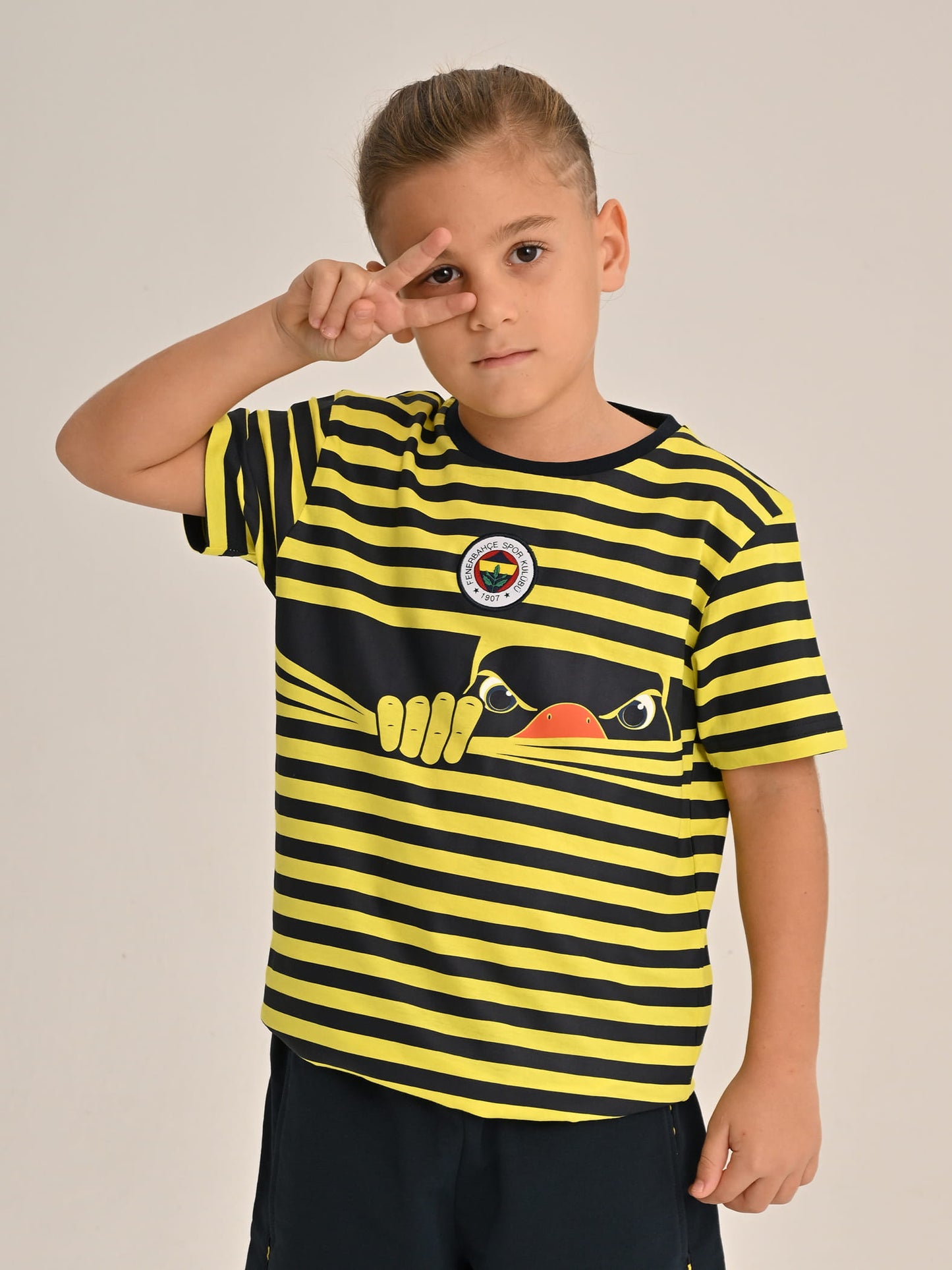 Fenerbahçe Sarı Lacivert Tribün Yellow Çocuk Tshirt