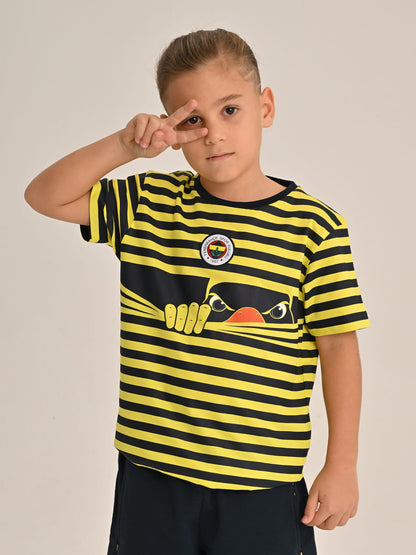 Fenerbahçe Sarı Lacivert Tribün Yellow Çocuk Tshirt
