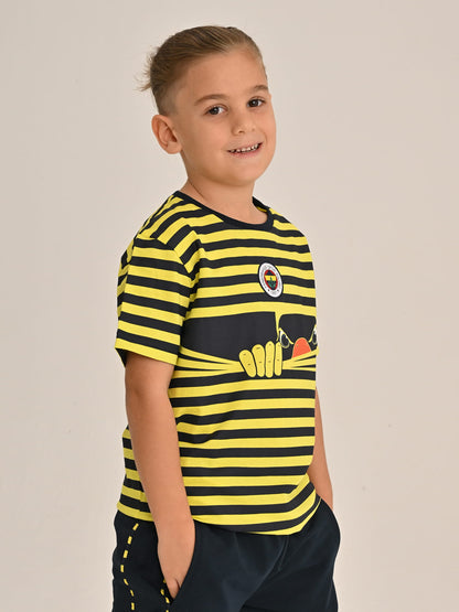 Fenerbahçe Sarı Lacivert Tribün Yellow Çocuk Tshirt