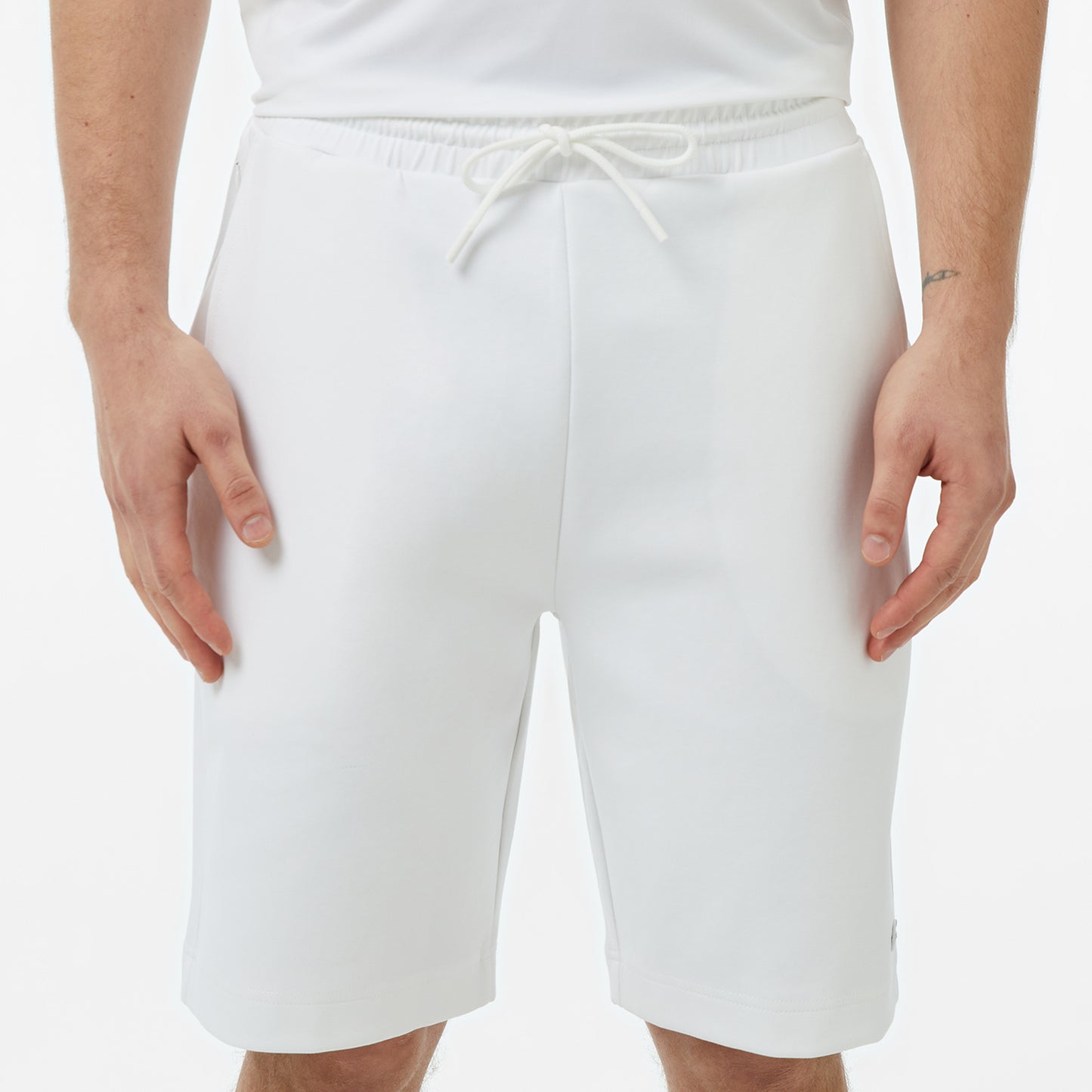 Erkek Regular Fit Beyaz Şort