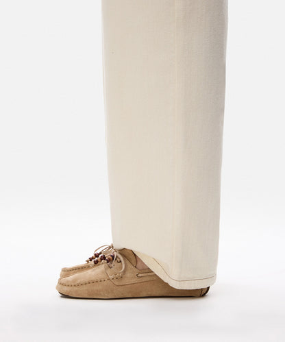 Boncuklu Süet Deri Loafer