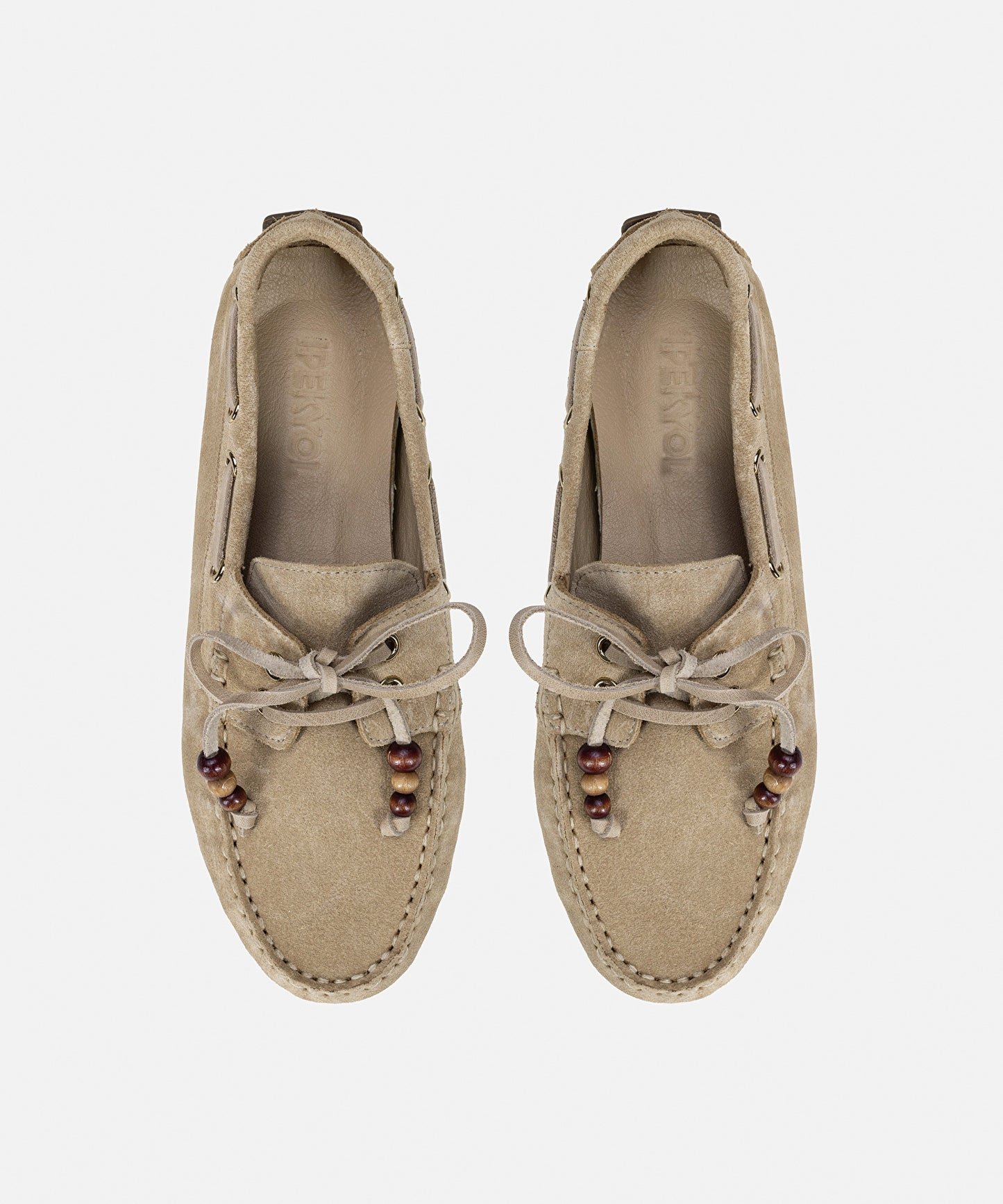 Boncuklu Süet Deri Loafer
