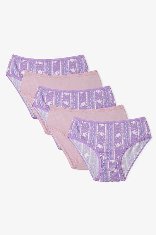 Pembe Kız Çocuk Sleepycorn 5'li Slip Külot