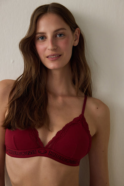 Bordo Soft Triangle Padded Sütyen
