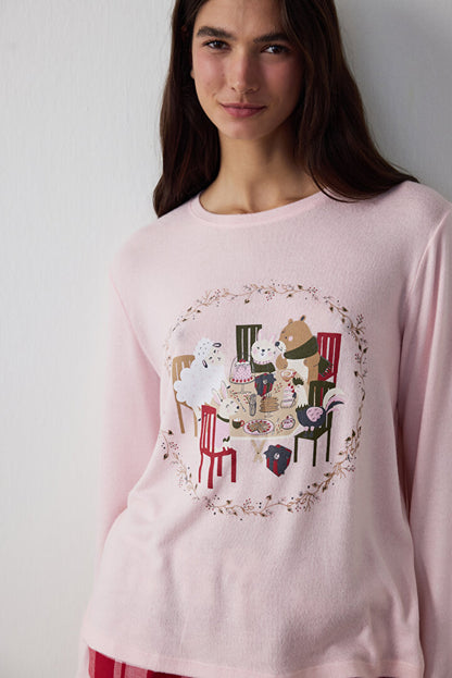 Gül Kurusu Good Mood Termal Etkili Pijama Üstü