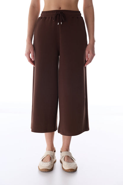 Kahverengi Culotte Modal Pantolon
