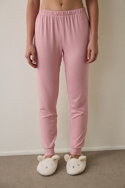 Pembe Tea Party Termal Etkili Pijama Altı