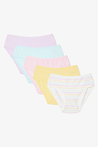 Kız Çocuk Stripe Çok Renkli 5'li Slip
