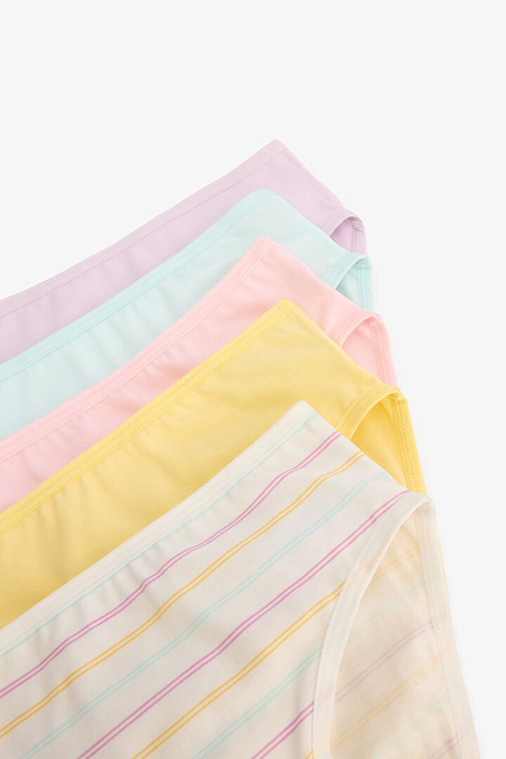 Kız Çocuk Stripe Çok Renkli 5'li Slip