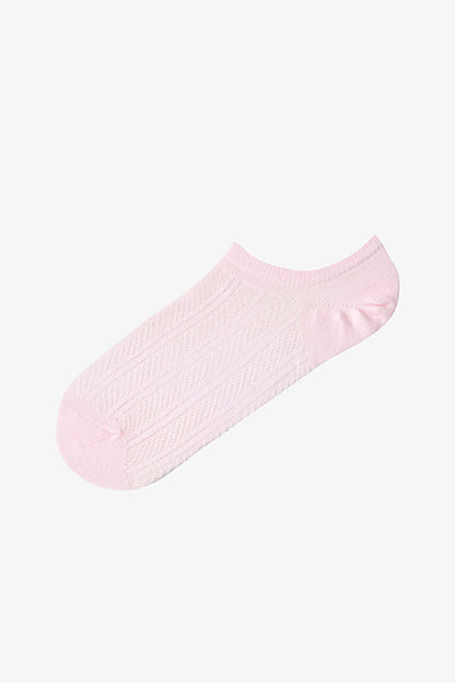 3 Çift Pamuklu Kendinden Desenli Sneaker Çorap