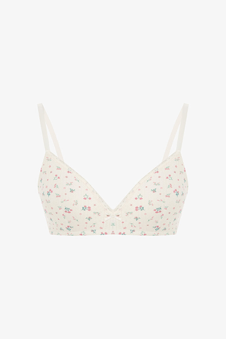 Ekru Comfy Cosy Printed Point Sütyen