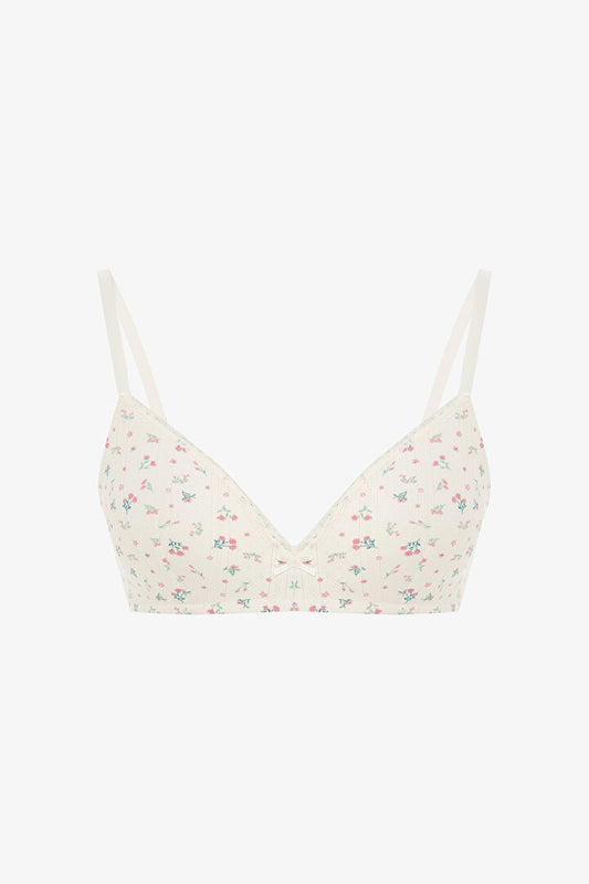 Ekru Comfy Cosy Printed Point Sütyen
