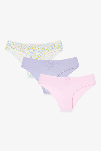 Renkli Festival Bloom V Model 3'lü Slip Külot
