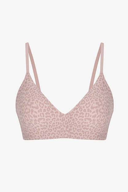 Pembe Invisible Görünmez Ribbed Üçgen Sütyen