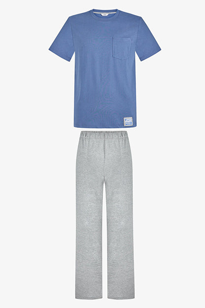 Erkek Renkli Slate Silence Pijama Takımı