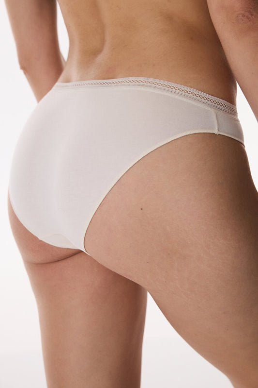 Bej Easy Pamuklu Trim Slip Külot