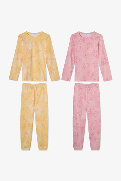 Pembe Kız Çocuk Flying 2'li Pijama Takımı