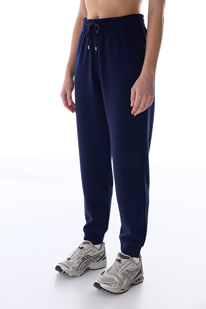 Lacivert Modal Cuff Jogger Pantolon
