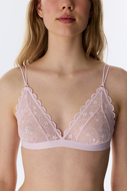 Açık Pembe Full Lace Dantel Üçgen