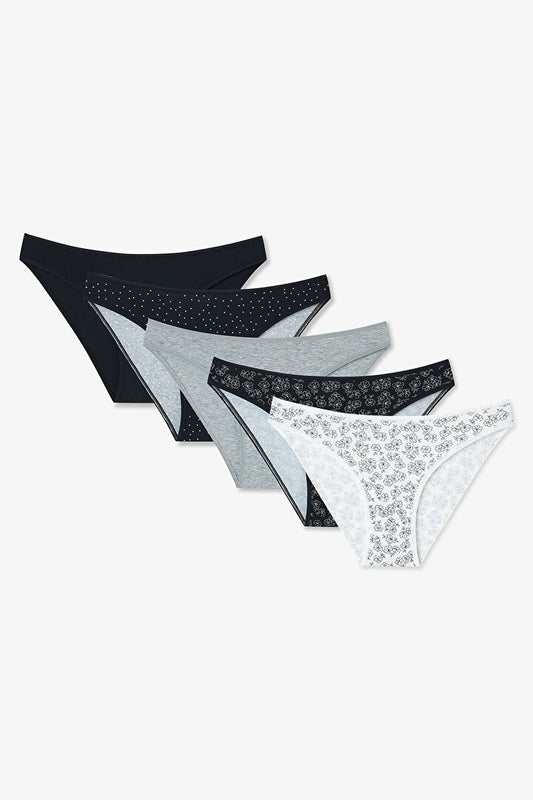 Renkli Black Passion 5'li Slip Külot