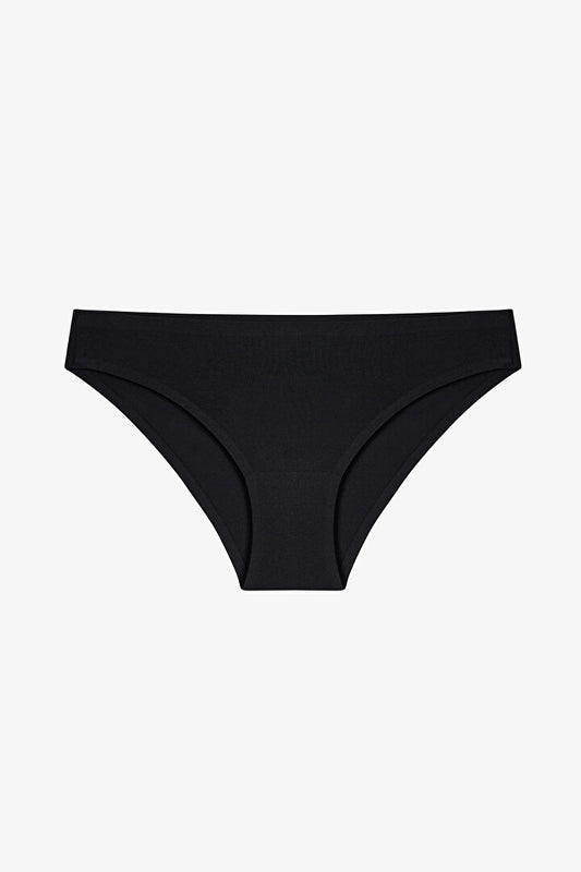 Siyah Dikişsiz Iz Yapmayan Normal Bel Slip Külot