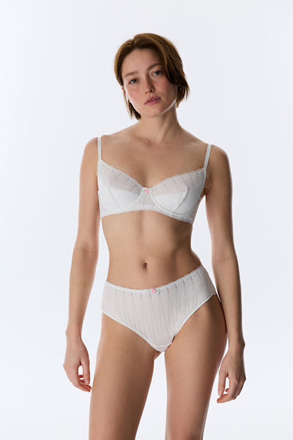 Kırık Beyaz Valeria Lace Dantel Sütyen