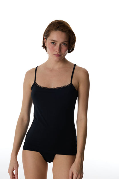 Siyah Micro Lace Dantel Atlet