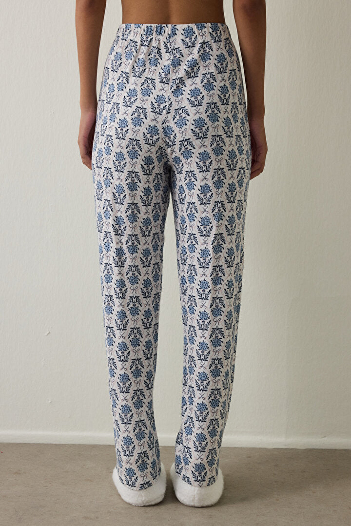 Çiçekli Tea Time Termal Etkili Pijama Altı