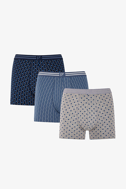 Erkek Renkli Grid Balance Çoklu Boxer