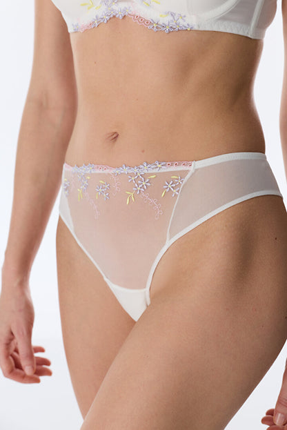 Kırık Beyaz Broderie Brazilian Külot