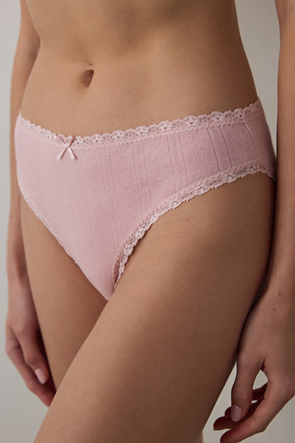 Pembe Pointel Slip Külot