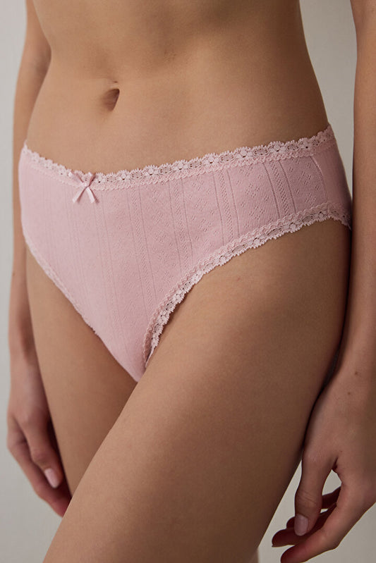 Pembe Pointel Slip Külot
