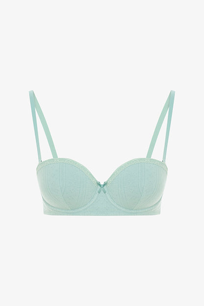 Mint Yeşili Pop Up Pointel Sütyen
