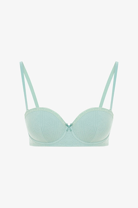 Mint Yeşili Pop Up Pointel Sütyen