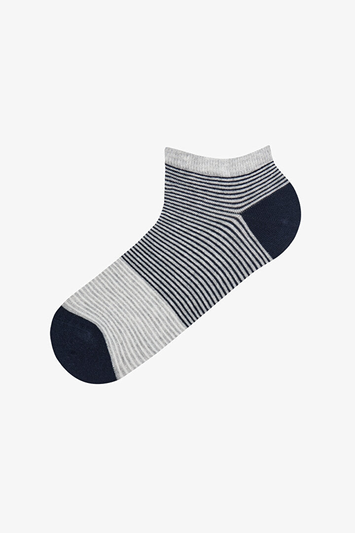 Erkek Renkli Stripe Fade 3'lü Patik Çorap