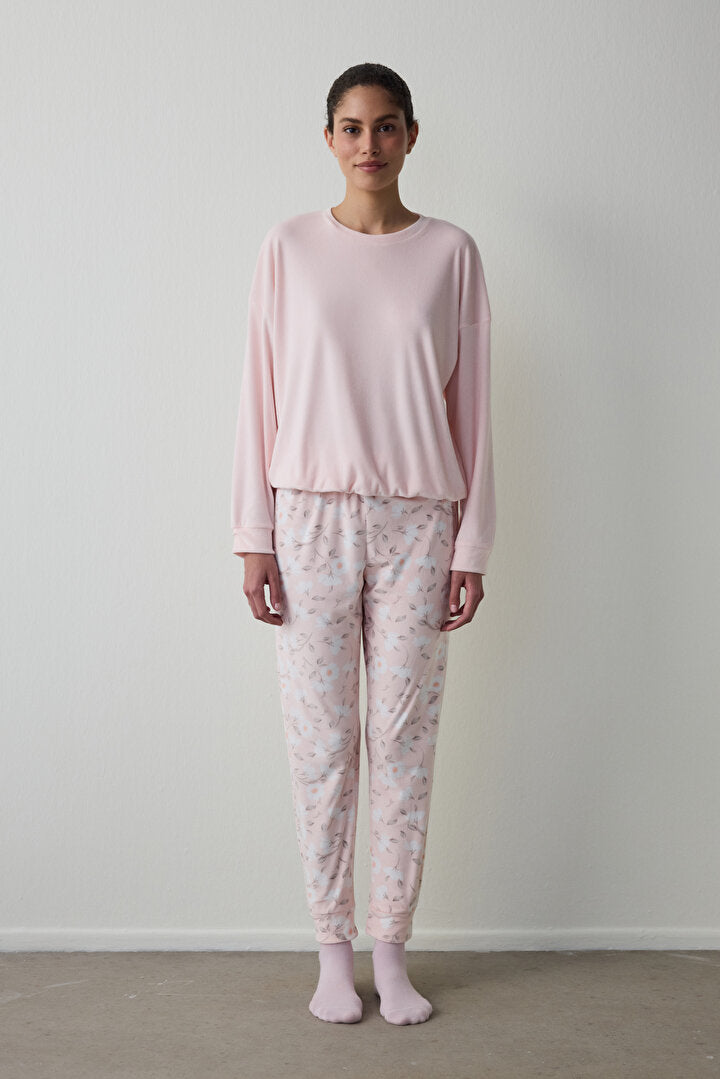 Açık Pembe Ellie Termal Etkili Pijama Üstü