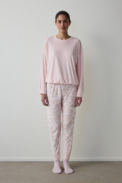 Açık Pembe Ellie Termal Etkili Pijama Üstü