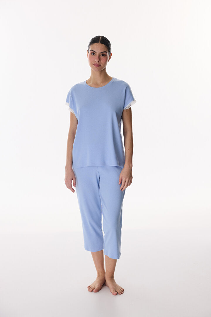 Mavi Chloe Blue Kapri Pijama Takımı