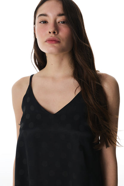 Siyah Lilah Saten Şortlu Pijama Takımı