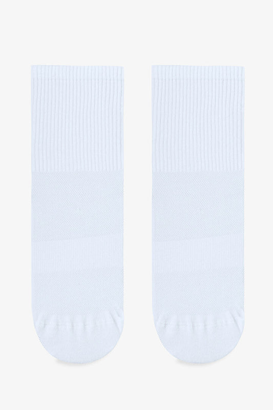 Beyaz Non Grip Sport 2li Soket Çorap