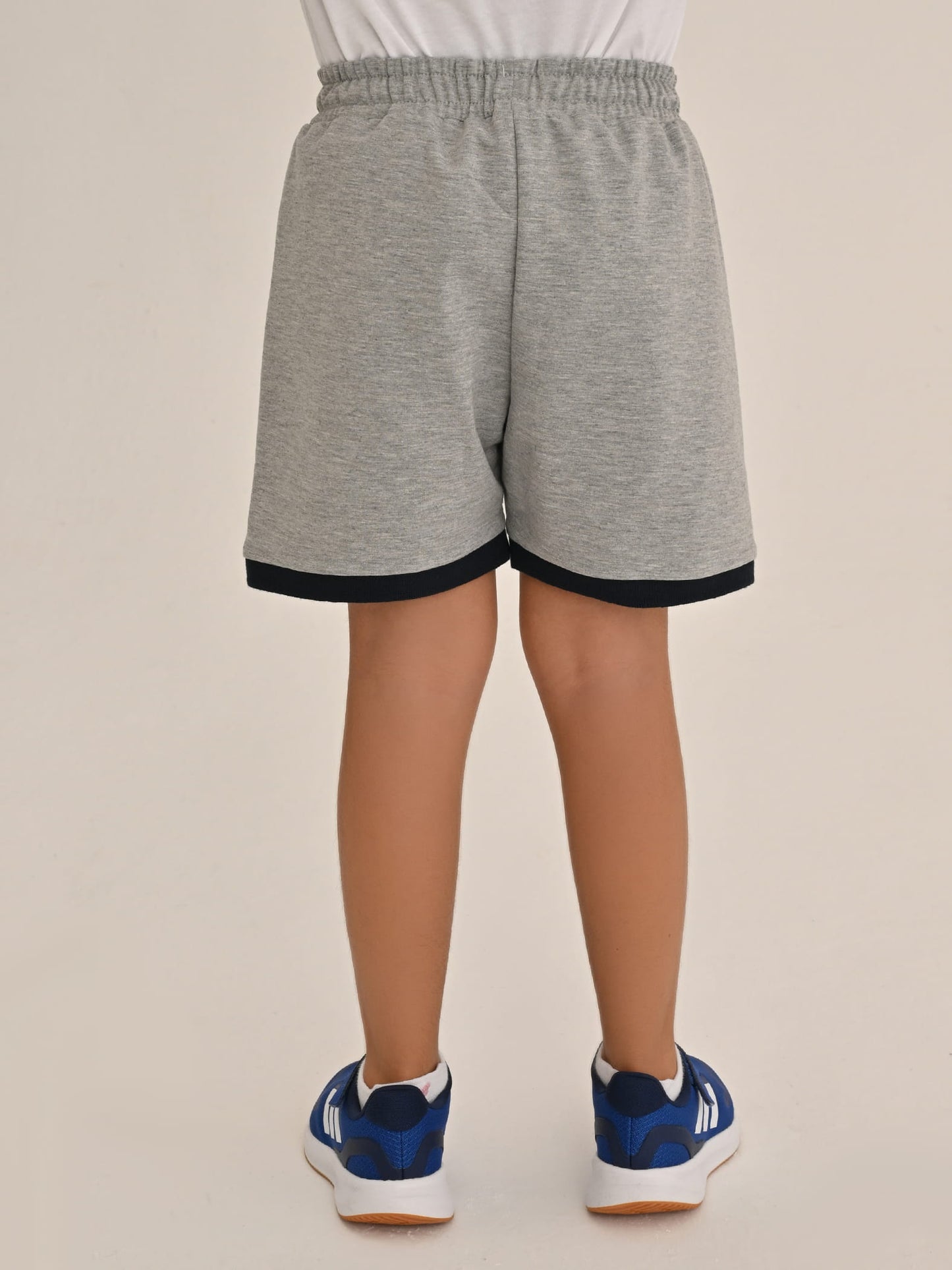 Fenerbahçe Gri Melanj Tribün Altı Renk Logolu Çocuk Şort