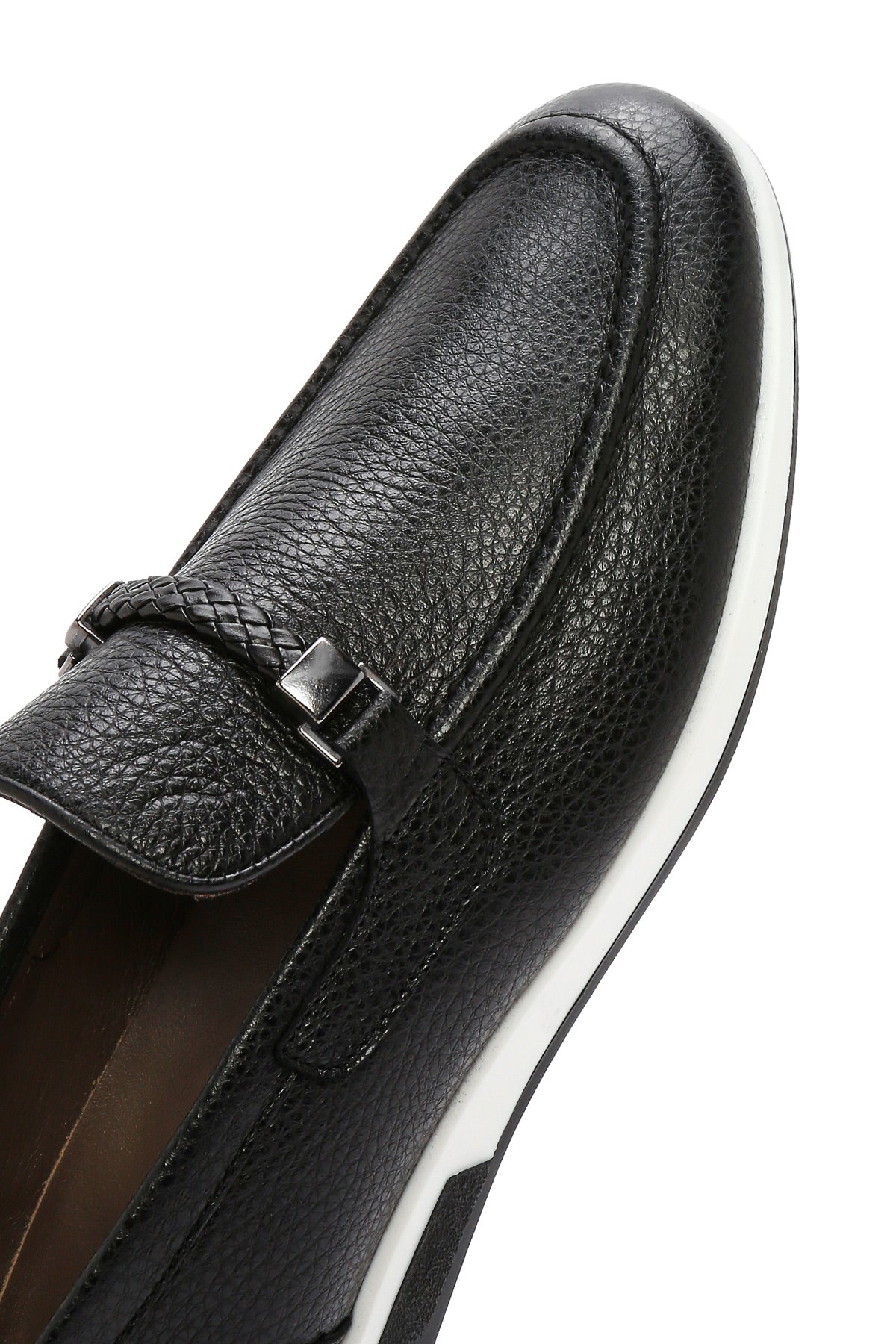 Erkek Siyah Deri Casual Loafer