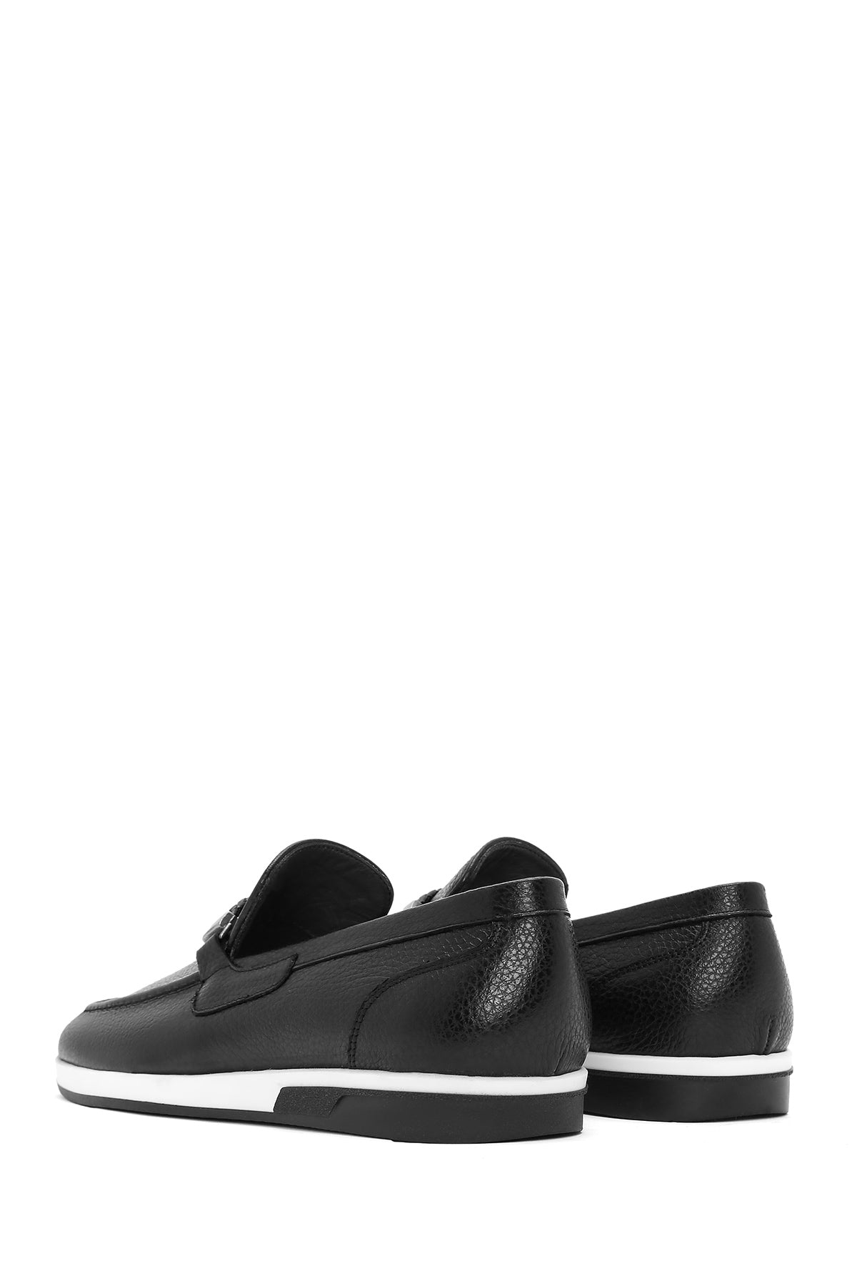 Erkek Siyah Deri Casual Loafer