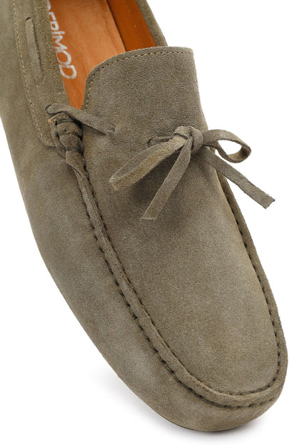 Erkek Yeşil Süet Deri Loafer